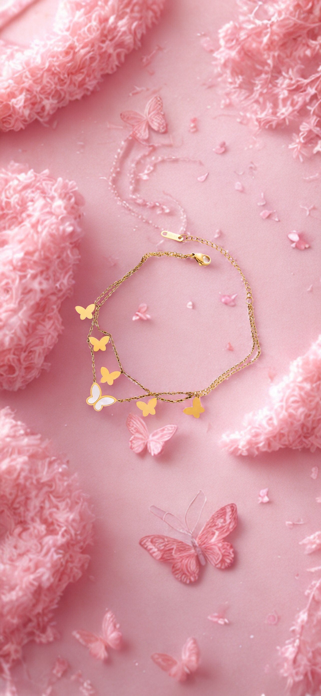Double layer Chain Butterfly Anklet