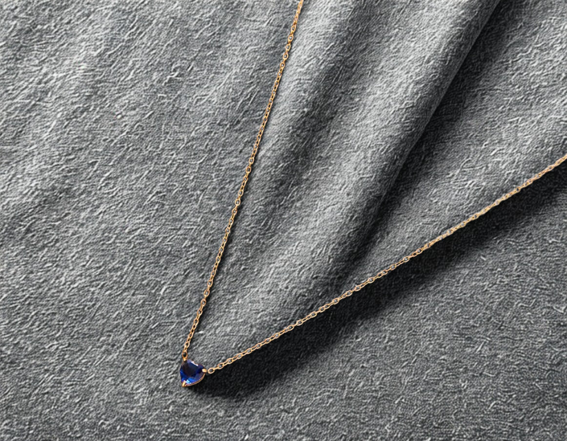 Birthstone Heart Necklaces