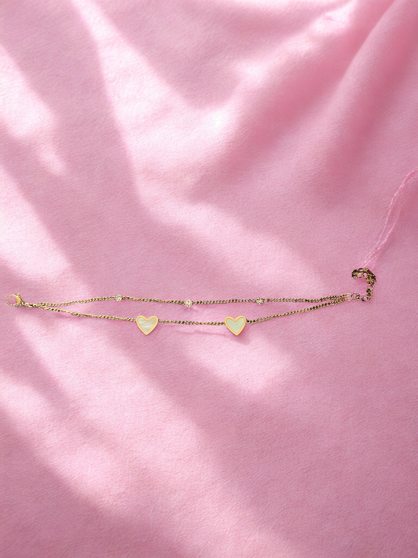 Double Layer heart bracelet