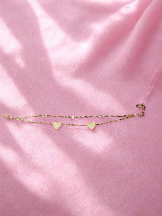 Double Layer heart bracelet