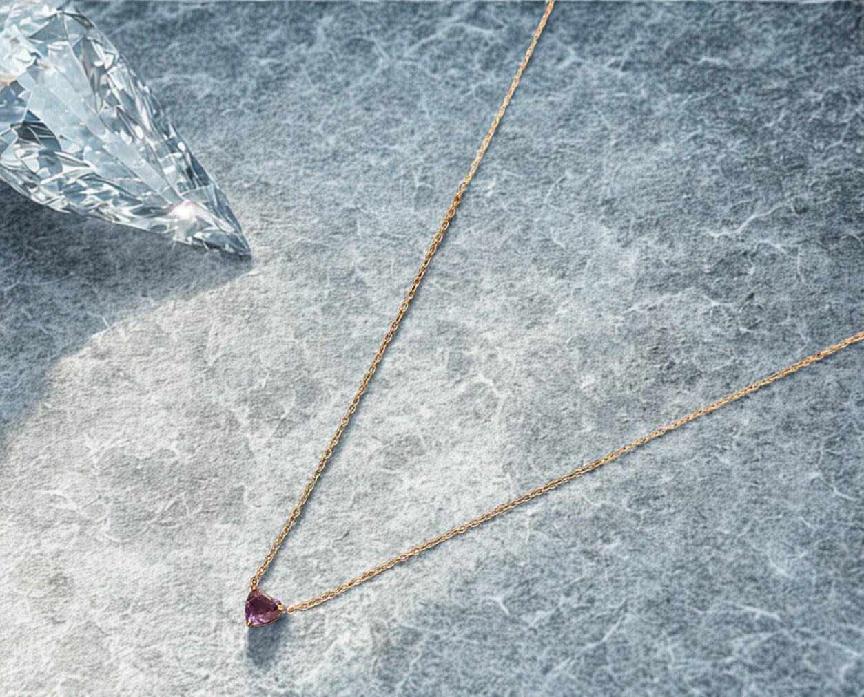 Birthstone Heart Necklaces