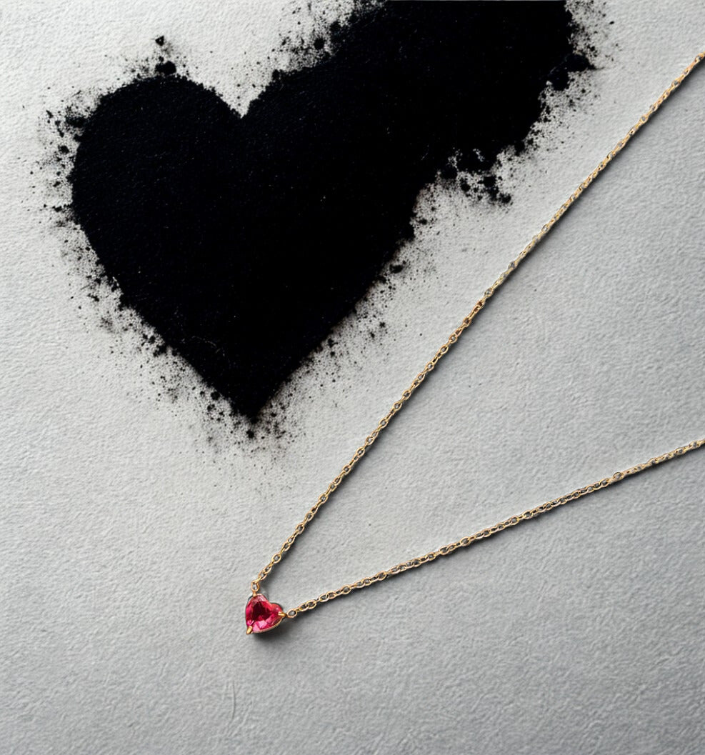 Birthstone Heart Necklaces