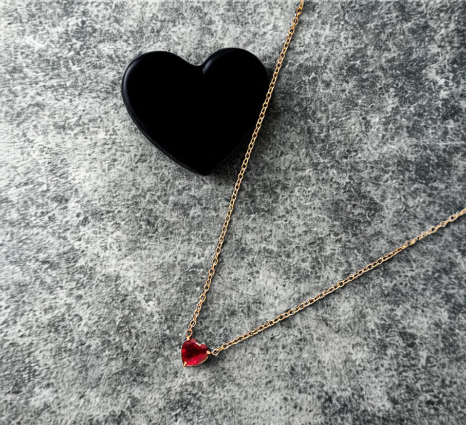 Birthstone Heart Necklaces