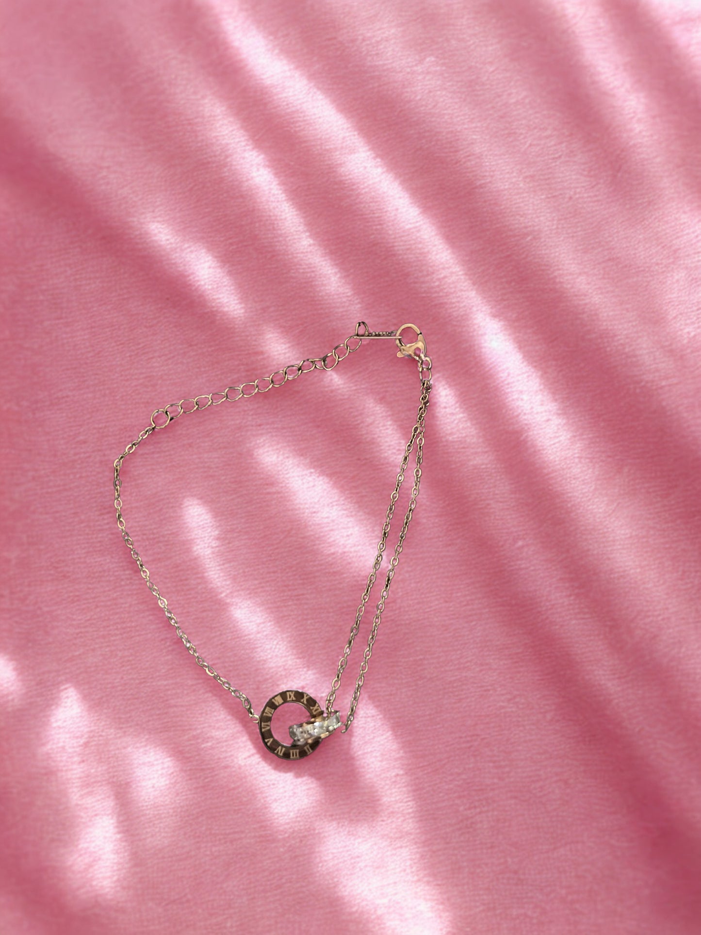 Double ring bracelet Rose Gold